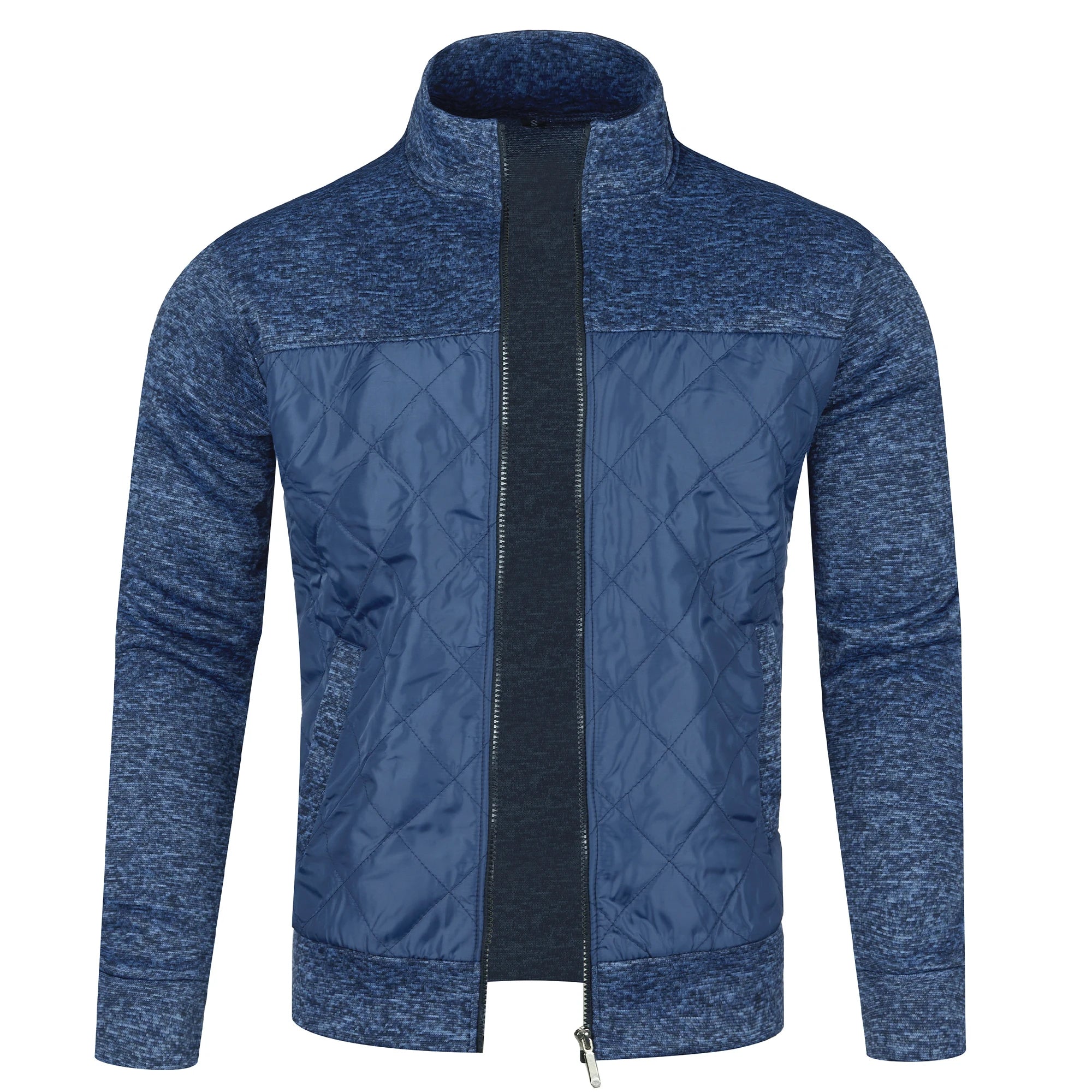 Herrjacka Stickad Vinterjacka med Ståkrage för Utomhusbruk 7