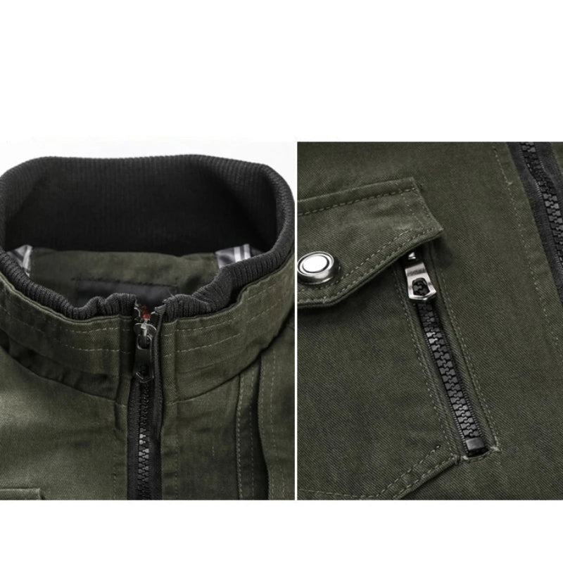 Herrjacka Vinter Oversized Med Dragkedja Och Ståkrage 2