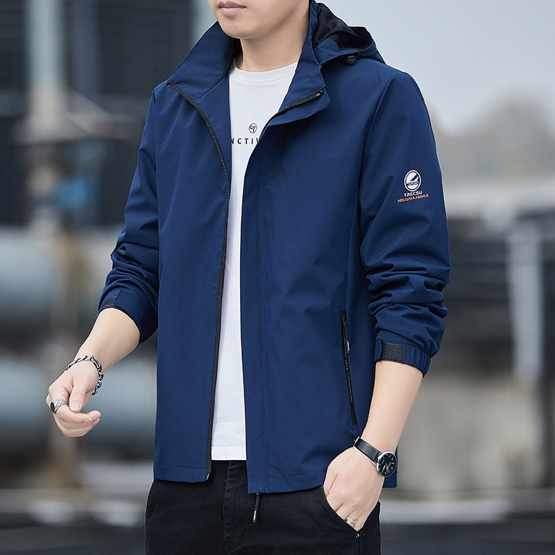 Herrjacka i Vindskyddande Design med Avtagbar Huva 3