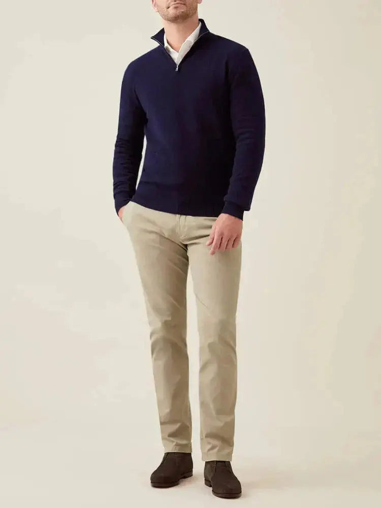 Herrjacka med Halv Dragkedja och Ribbad Krage 4