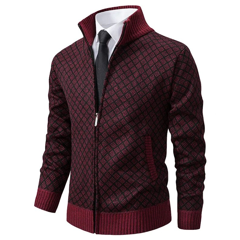 Herrkofta i jacquard med mjuk komfort 2