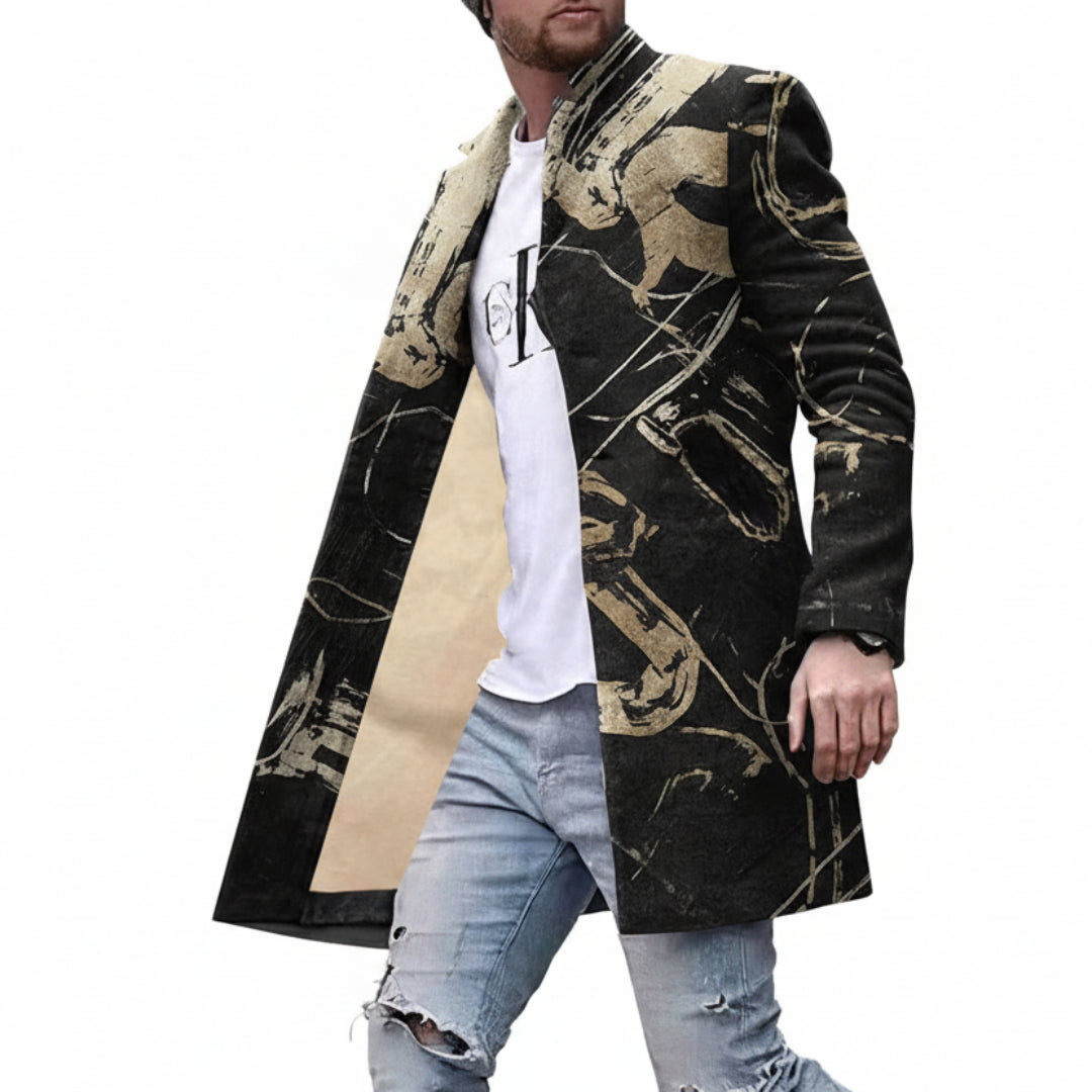 Herrrock med Unikt Mönster och Modern Stil 0