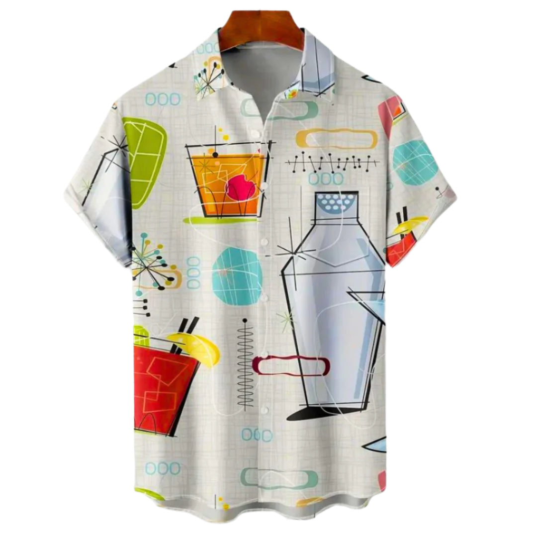 Herrskjorta Avslappnad Stil Lätt Material 0