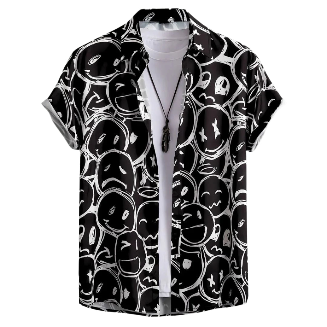 Herrskjorta i Avslappnad Stil i Lätt Material 0