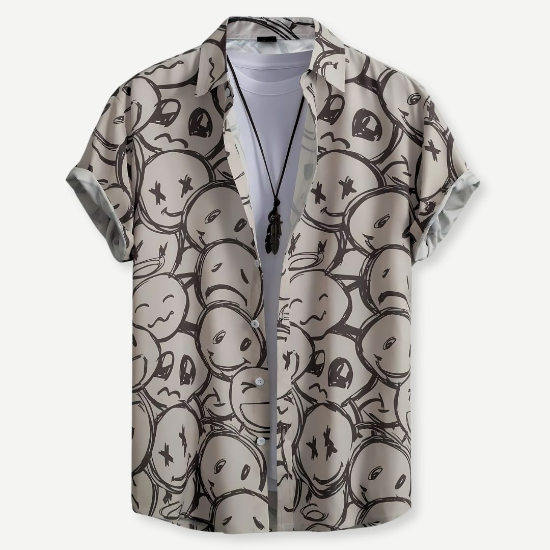 Herrskjorta i Avslappnad Stil i Lätt Material 1