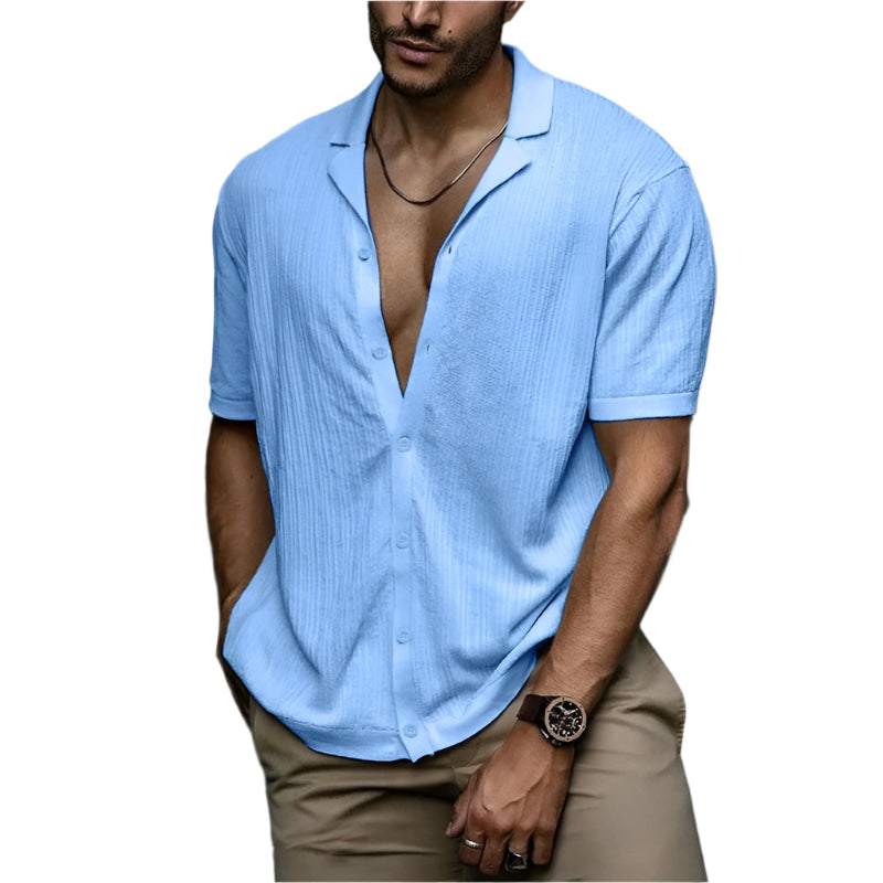 Herrskjorta i Lin - Sommarstil med Bekväm Passform 0