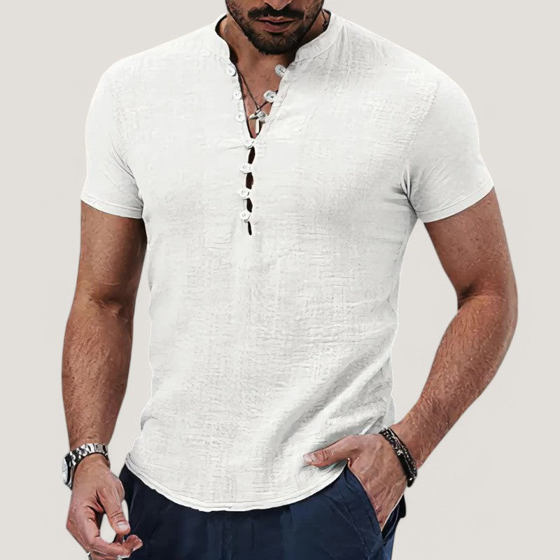 Herrskjorta i Lin och Bomull Vintage Sommar 1