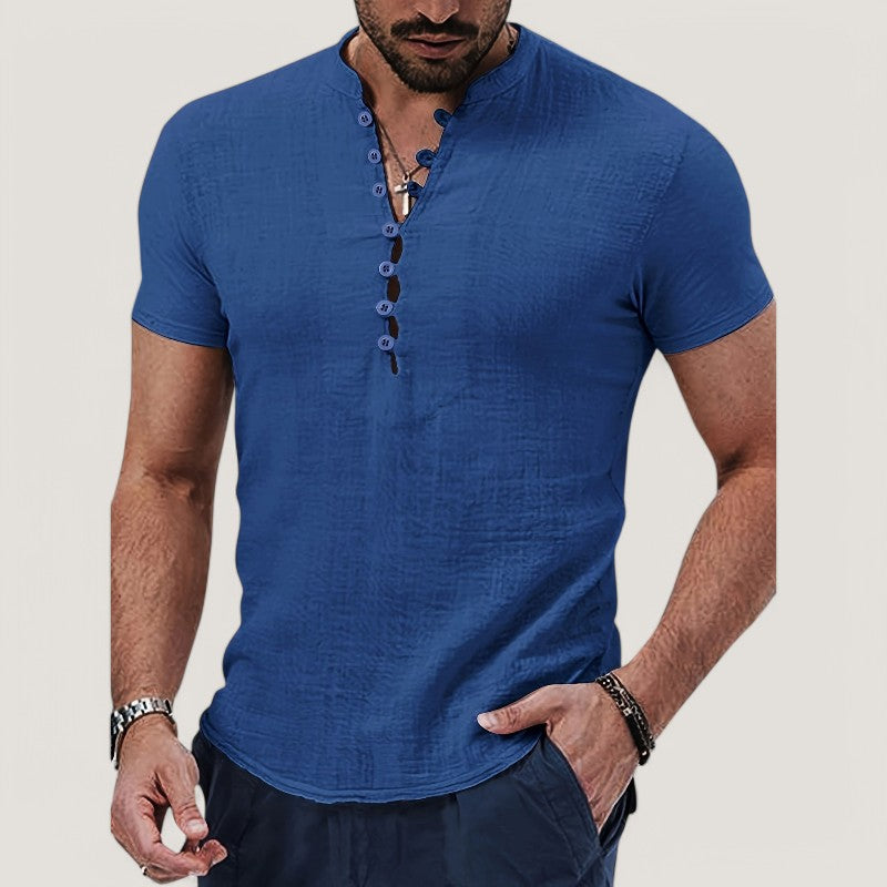 Herrskjorta i Lin och Bomull Vintage Sommar 3