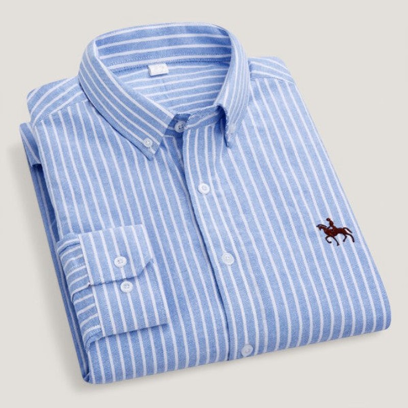 Herrskjorta med Långa Ärmar Klassisk Design 5