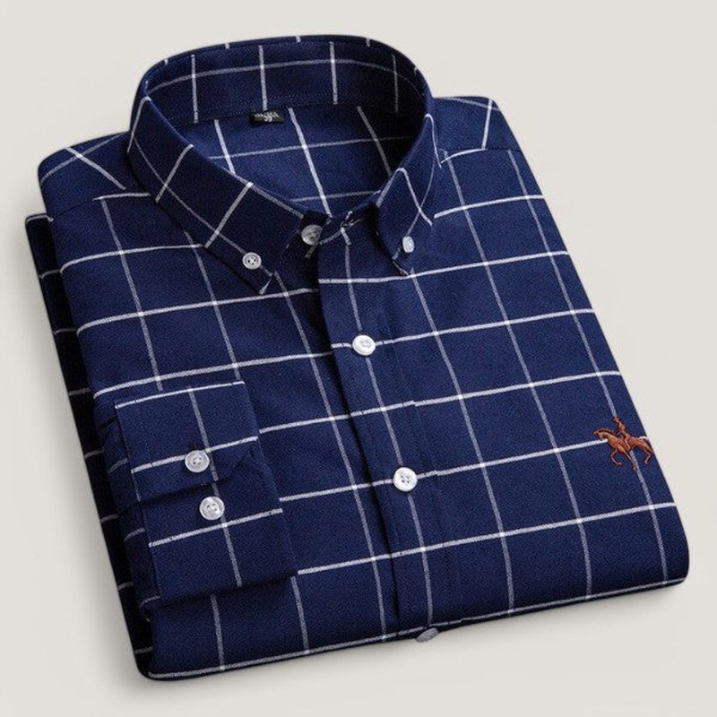 Herrskjorta med Långa Ärmar Klassisk Design 8