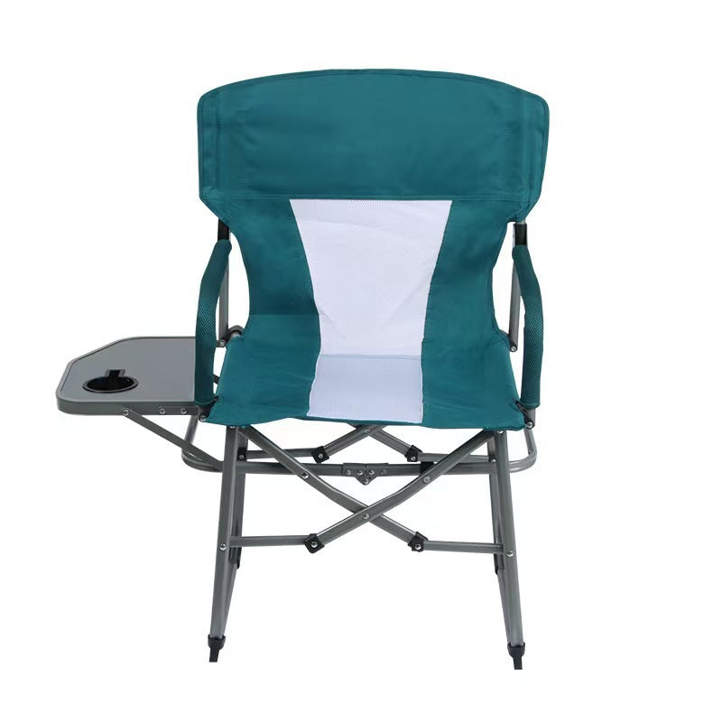 Hopfällbar Campingstol med Sidobord för Utomhusbruk 0