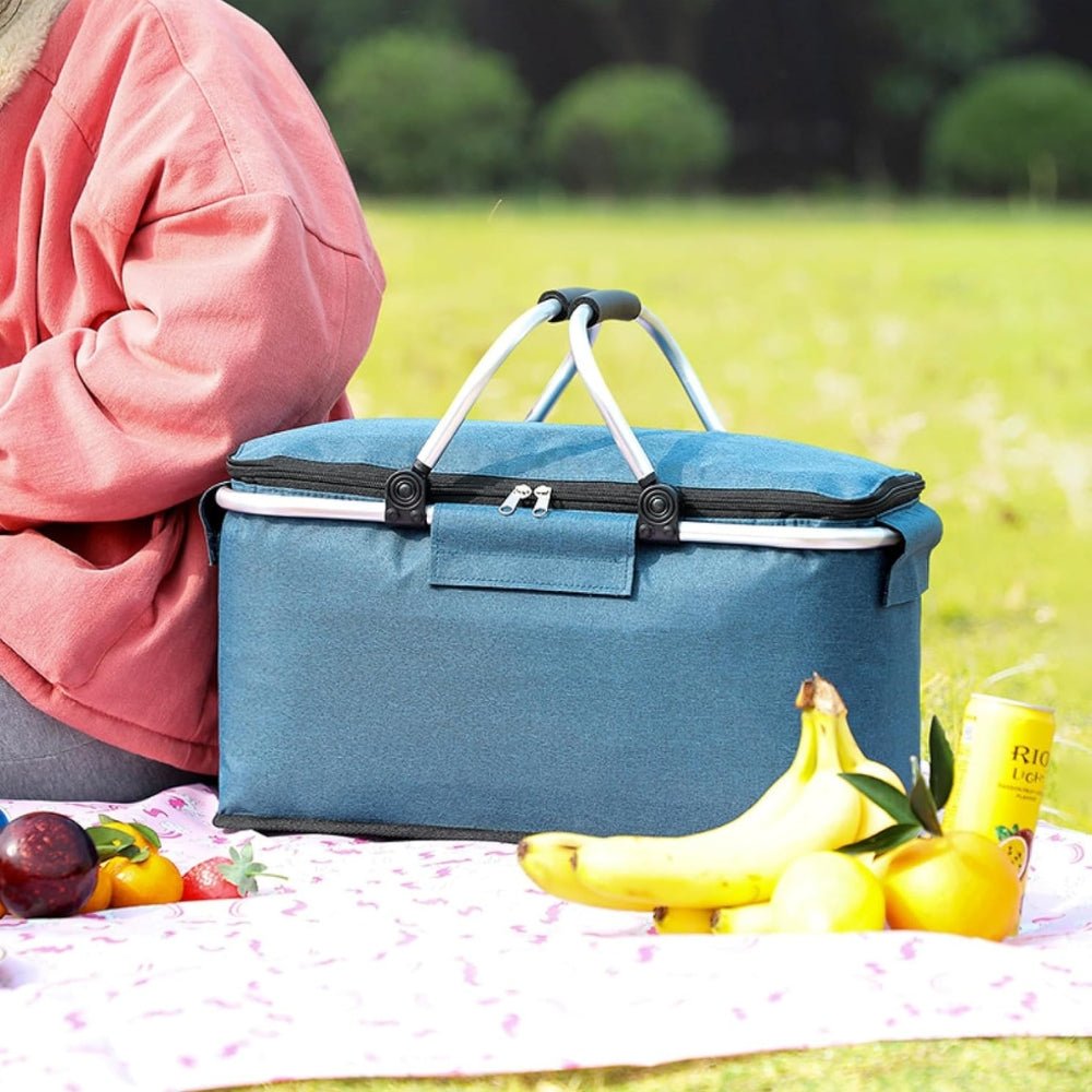 Hopfällbar Picknickkorg för Utomhusbruk 3