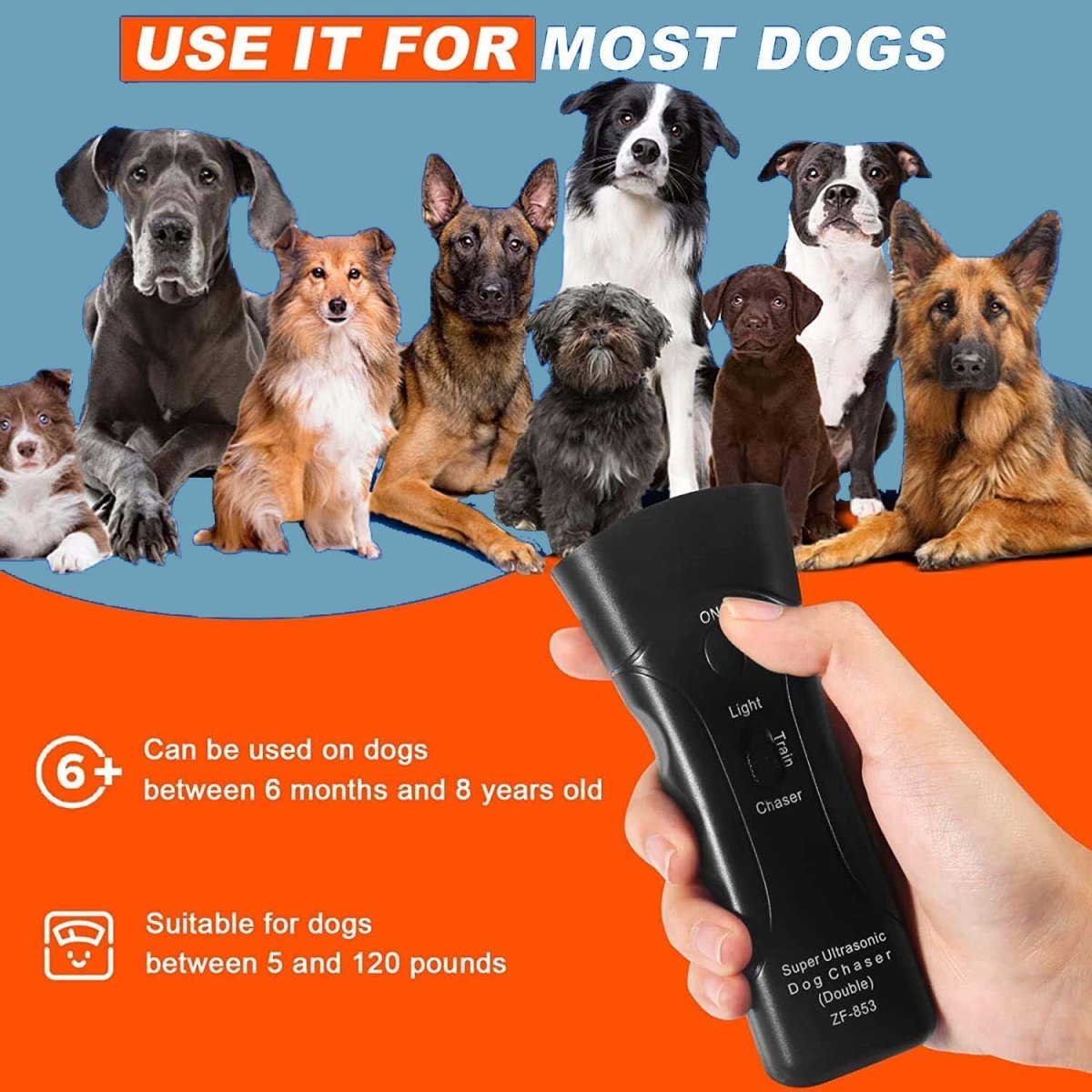 Hundens Anti-Bark Enhet Ultraljud 1