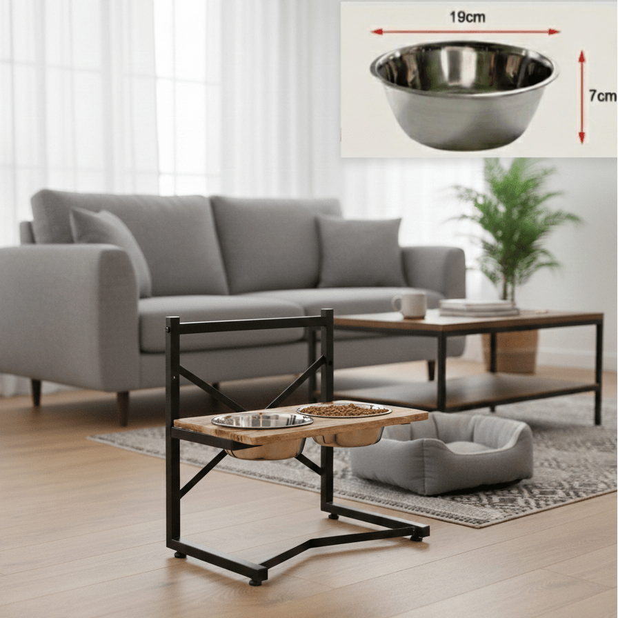 Hundens Foderstation Med Förhöjd Design 1