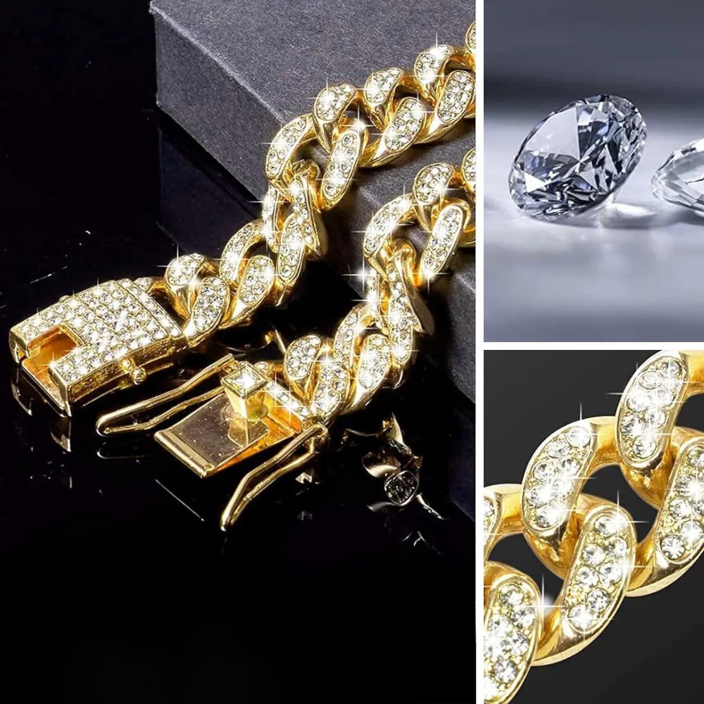 Hundhalsband Guldkedja För Små Och Stora Hundar Och Katter Stilrent Designat 1