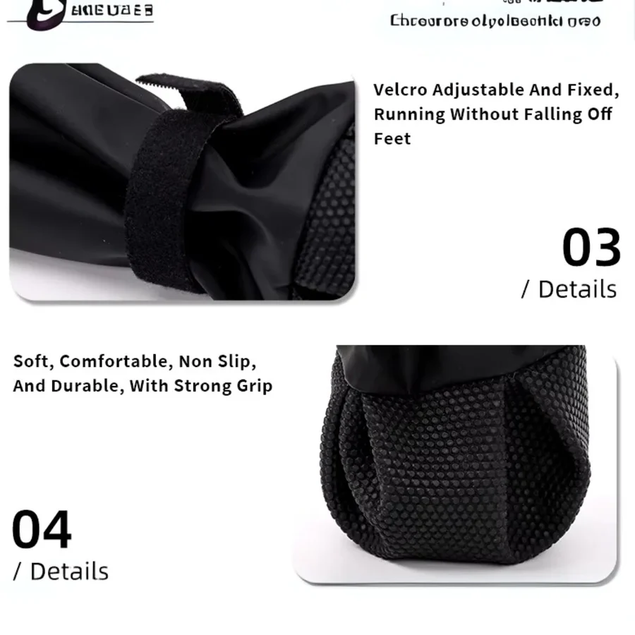 Hundstövlar med Hängselband och Halkfri Sula 4