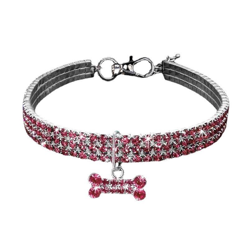 Husdjurshalsband Bling Detaljer Glamourös Design för Små Hundar och Katter 5
