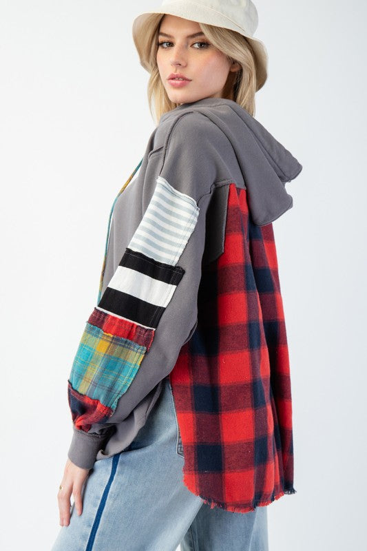 Huvtröja Herr Rutig Terry Mjuk Avslappnad 3