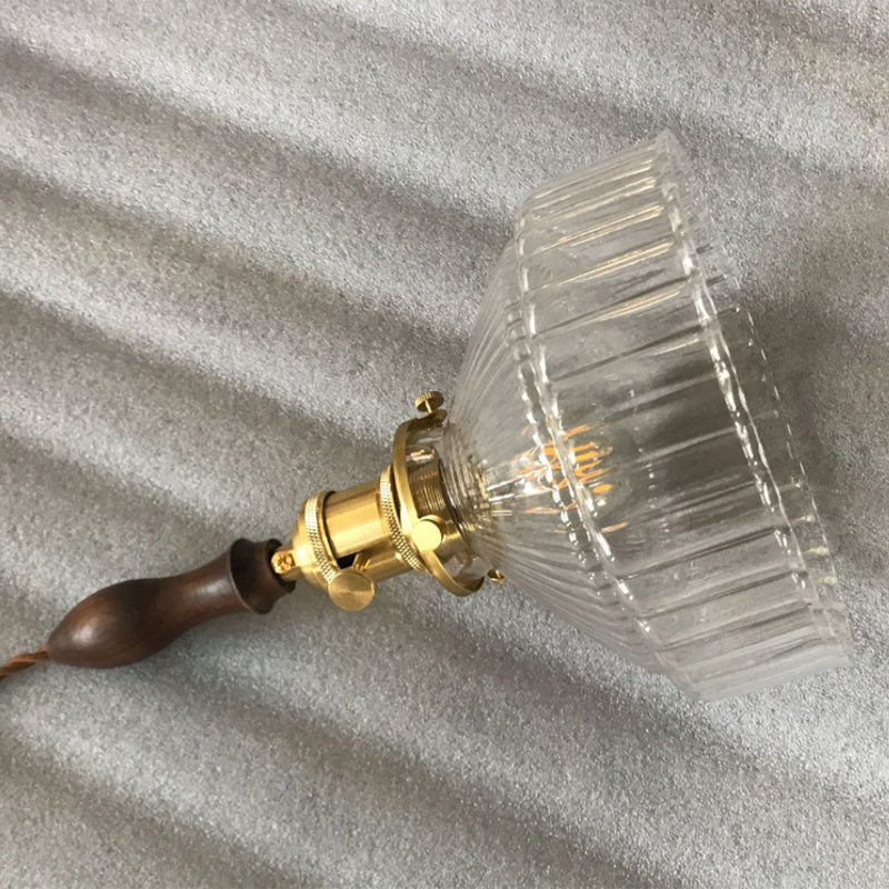 Industriell Pendellampa med Räfflat Glas 3