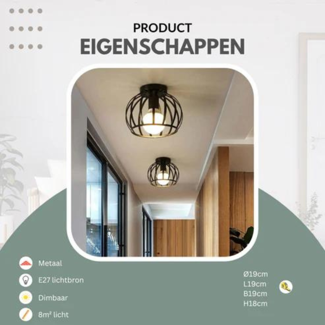 Industriell Taklampa med Öppen Design 2