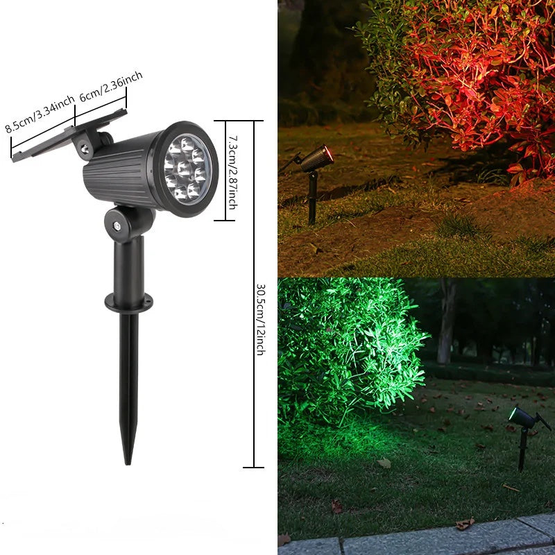 Justerbar Trädgårdslampa Med Solenergi 9 LED-Färger 6