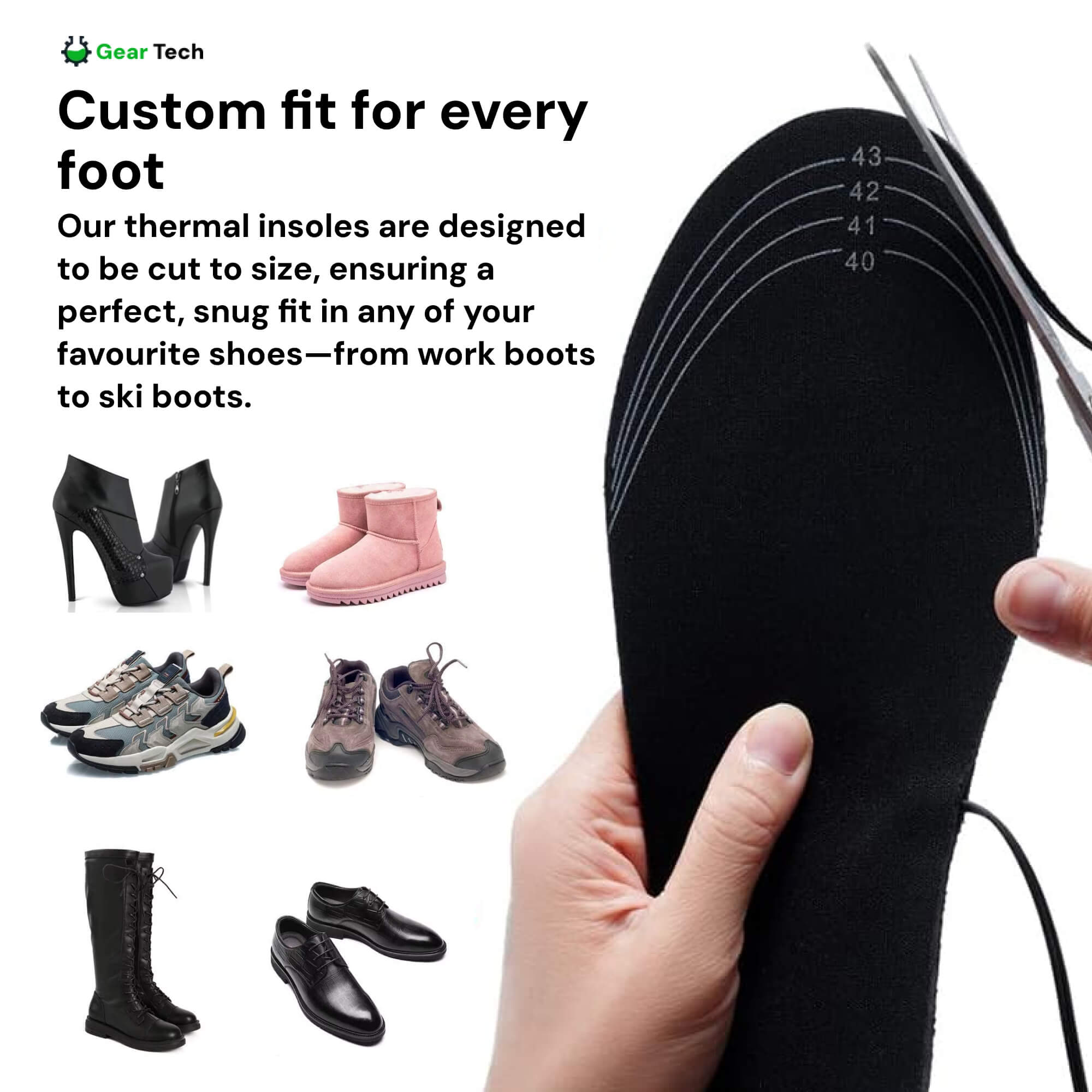 Justerbara Innersulor med Värmeelement för Vinterkomfort 4