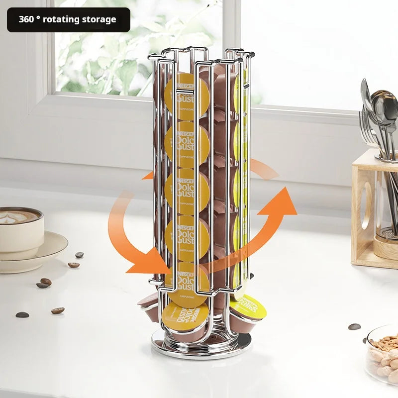 Kaffekapselhållare för 24 kapslar med roterande design 1
