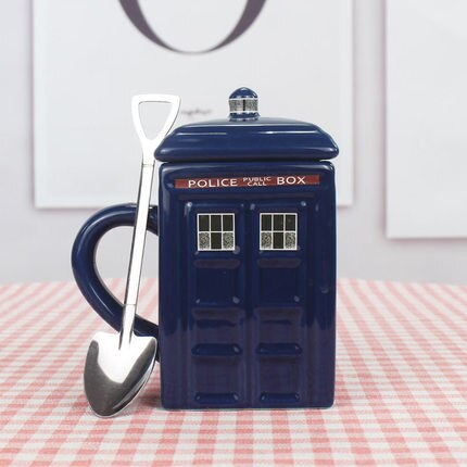 Kaffekopp Med Sked Sci-Fi Design 7