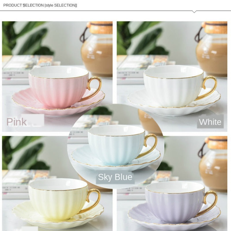 Kaffekoppar Med Fat Kreativ Design För Kaffeälskare 5