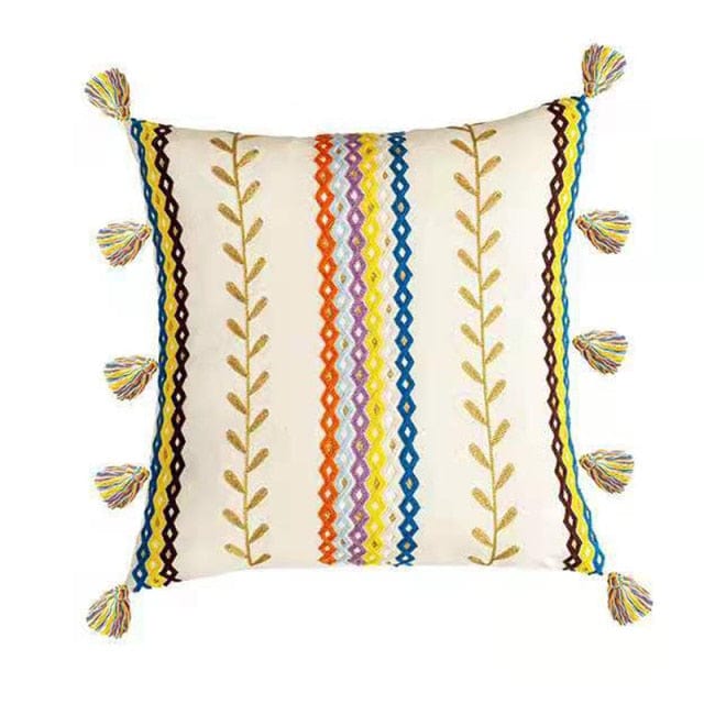 Kastkudde med Tofsar i Boho-stil 0