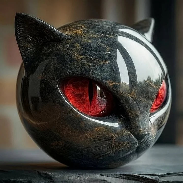 Katthuvud Skulptur Modern Design 2
