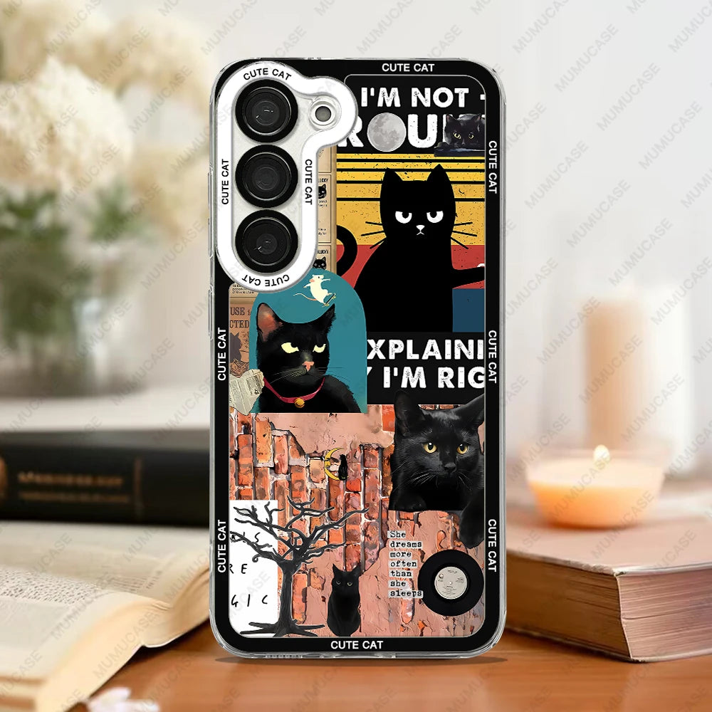 Kattmotiv Telefonfodral för Samsung Galaxy 4