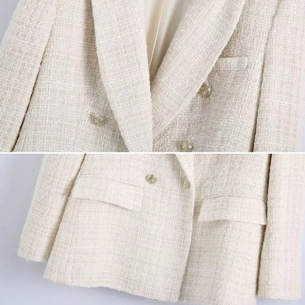 Kavaj Dam Skräddarsydd med Klassiska Detaljer 1