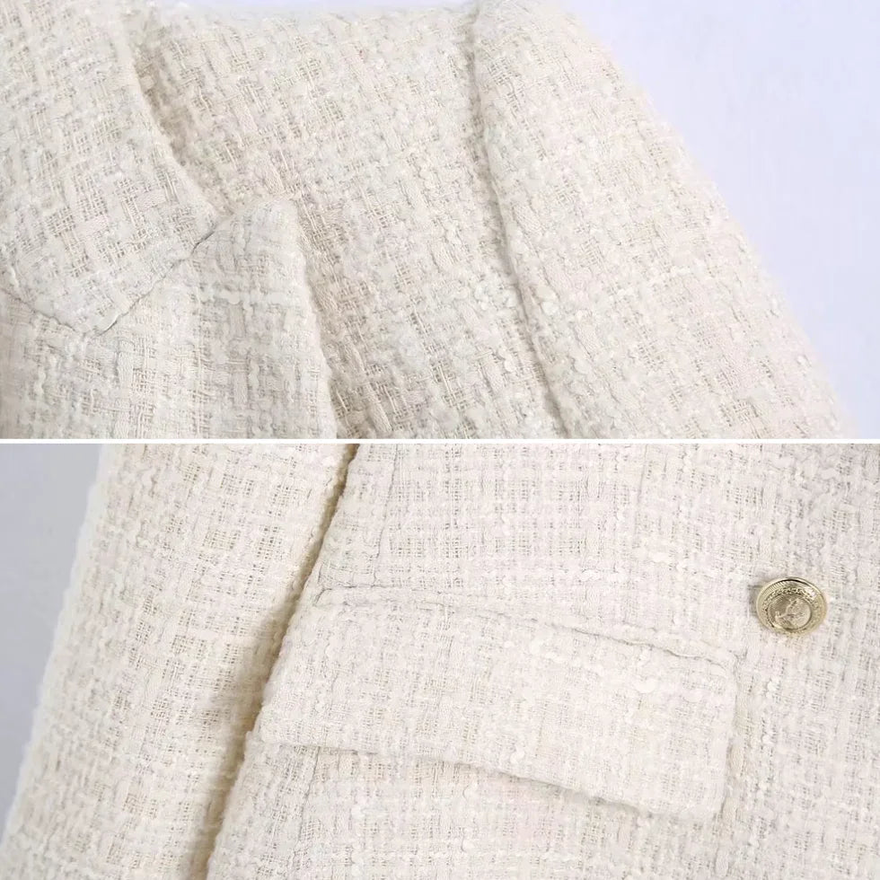 Kavaj Dam Skräddarsydd med Klassiska Detaljer 3