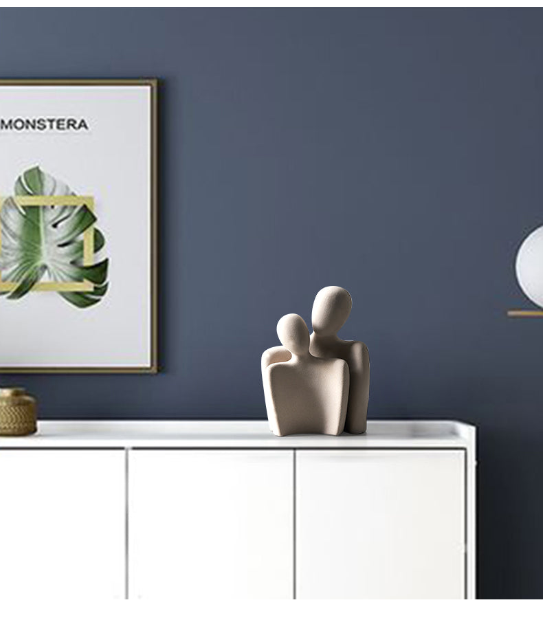 Keramisk Skulptur Abstrakt Kärlek Dekoration 1