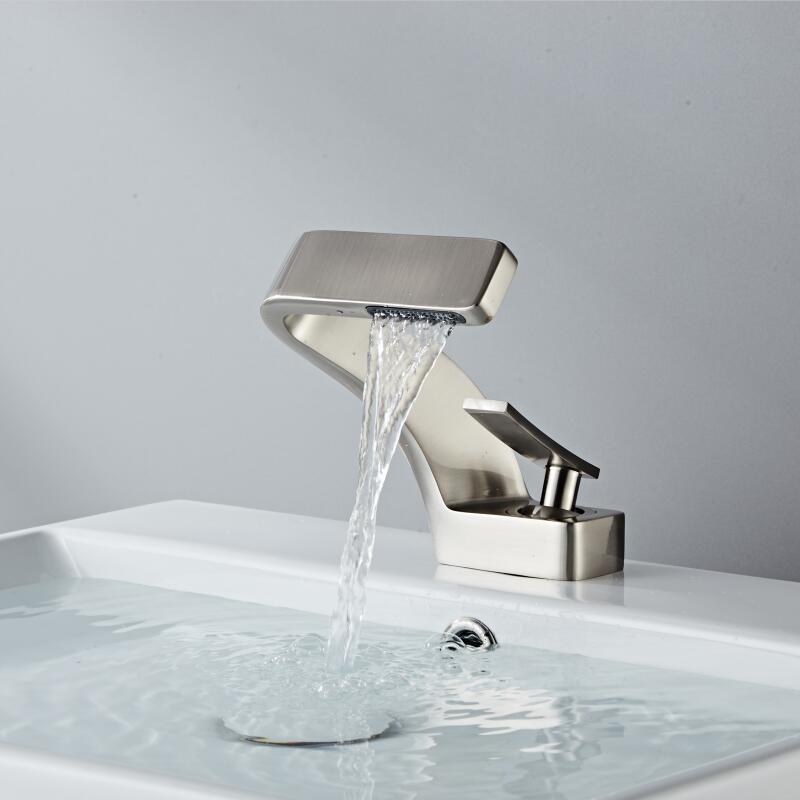Kök Kran Modern Design Böjd för Handfat och Badrum 3