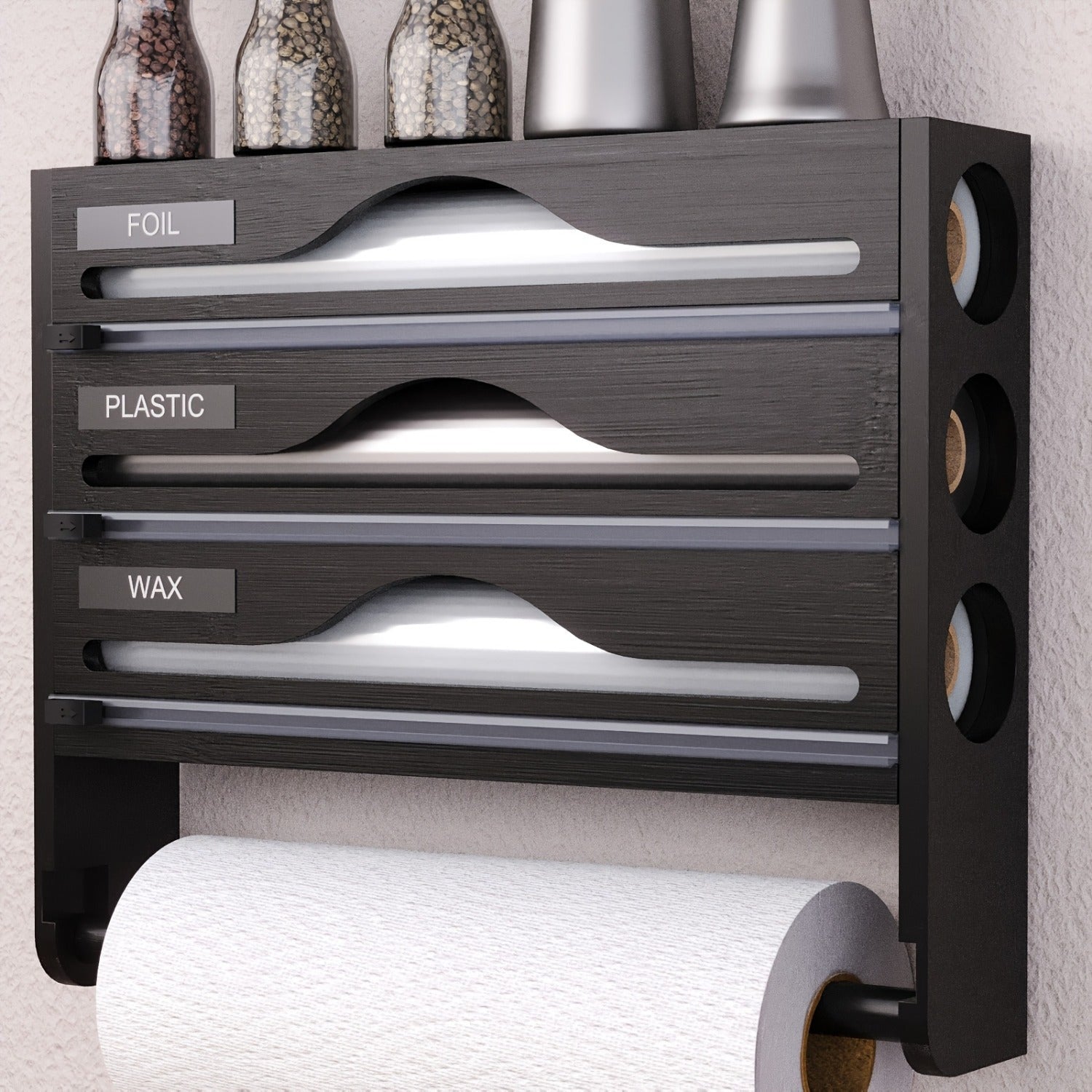 Köksarrangör med 3 Sektioner och Hushållsrullehållare 1