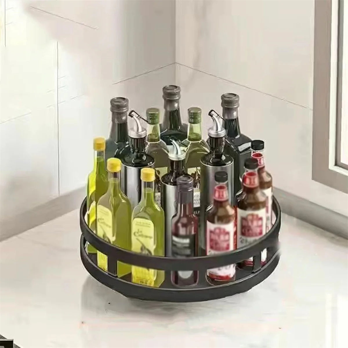 Köksförvaring Roterande Organizer 3-lager 7