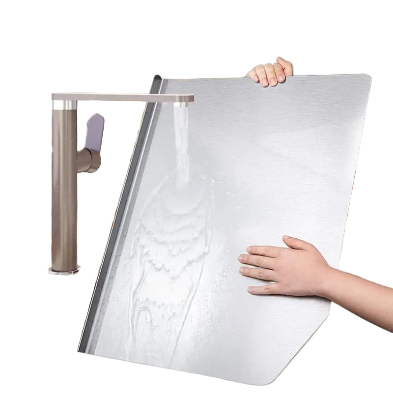 Köksklippbräda i Rostfritt Stål med Inbyggd Läpp 3