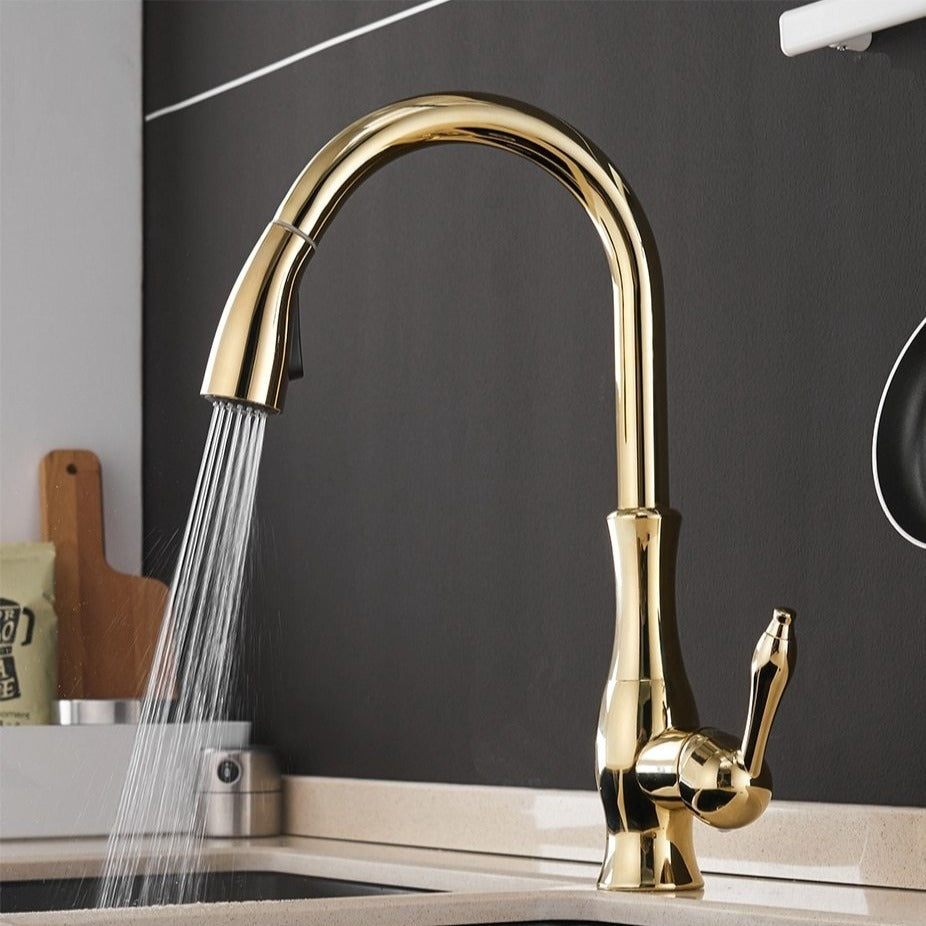 Kökskran Infällbart Duschhuvud Modern Design Utdragbar 7