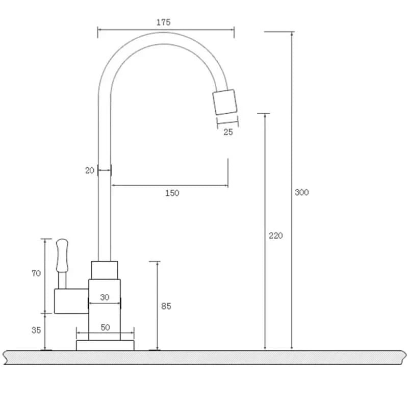 Kökskran med Antik Svanhalsdesign 5