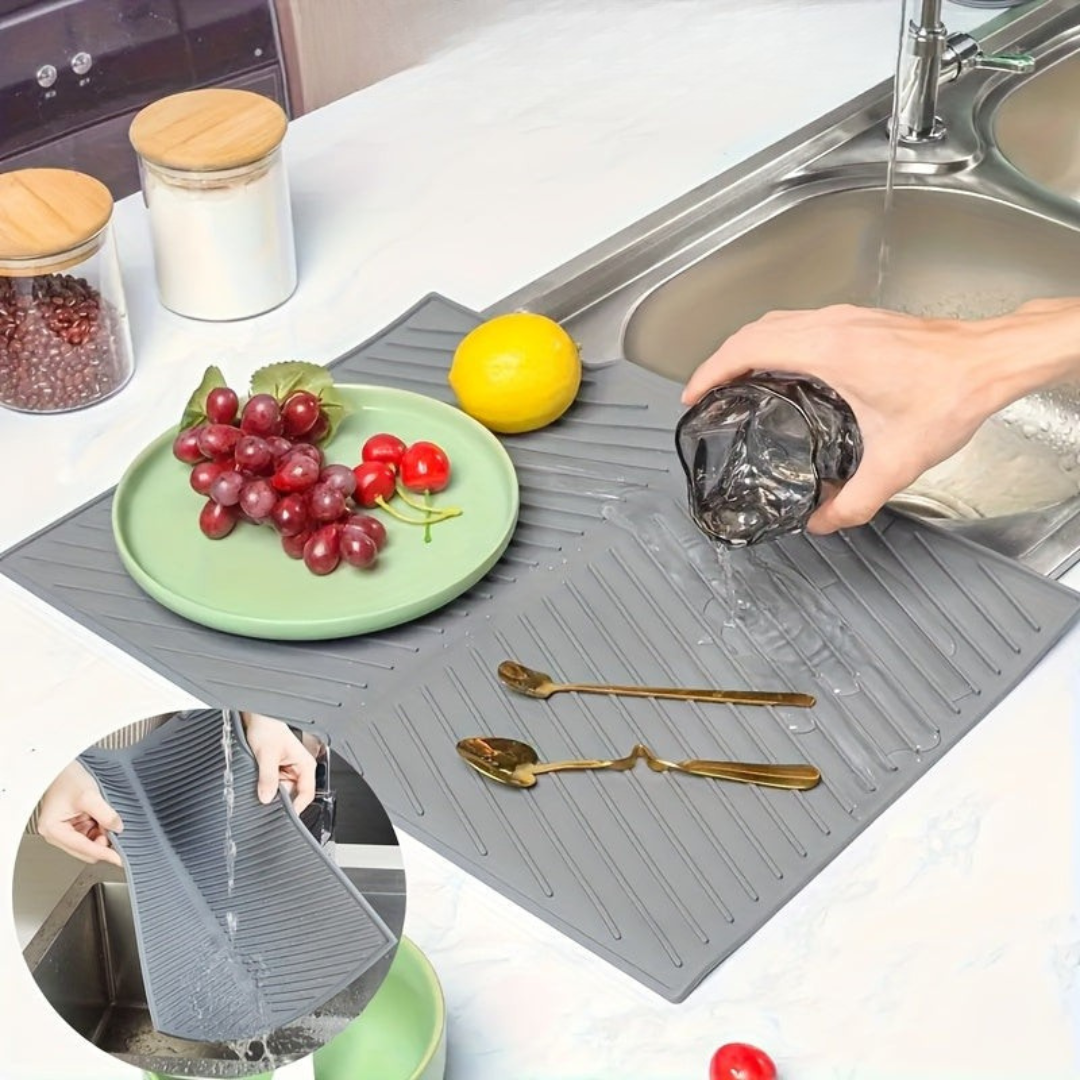 Köksmatta för Torkning av Tallrikar och Bestick