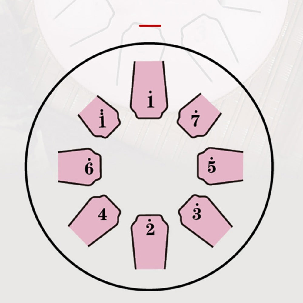 Kompakt Tongue Drum för Meditation och Musikterapi 7