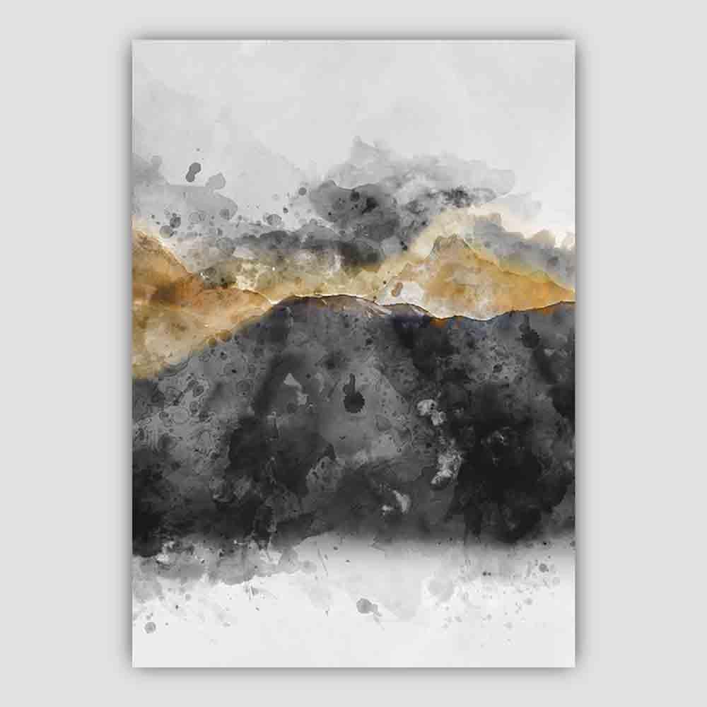 Konsttryck Akvarell Berg Abstrakt 3