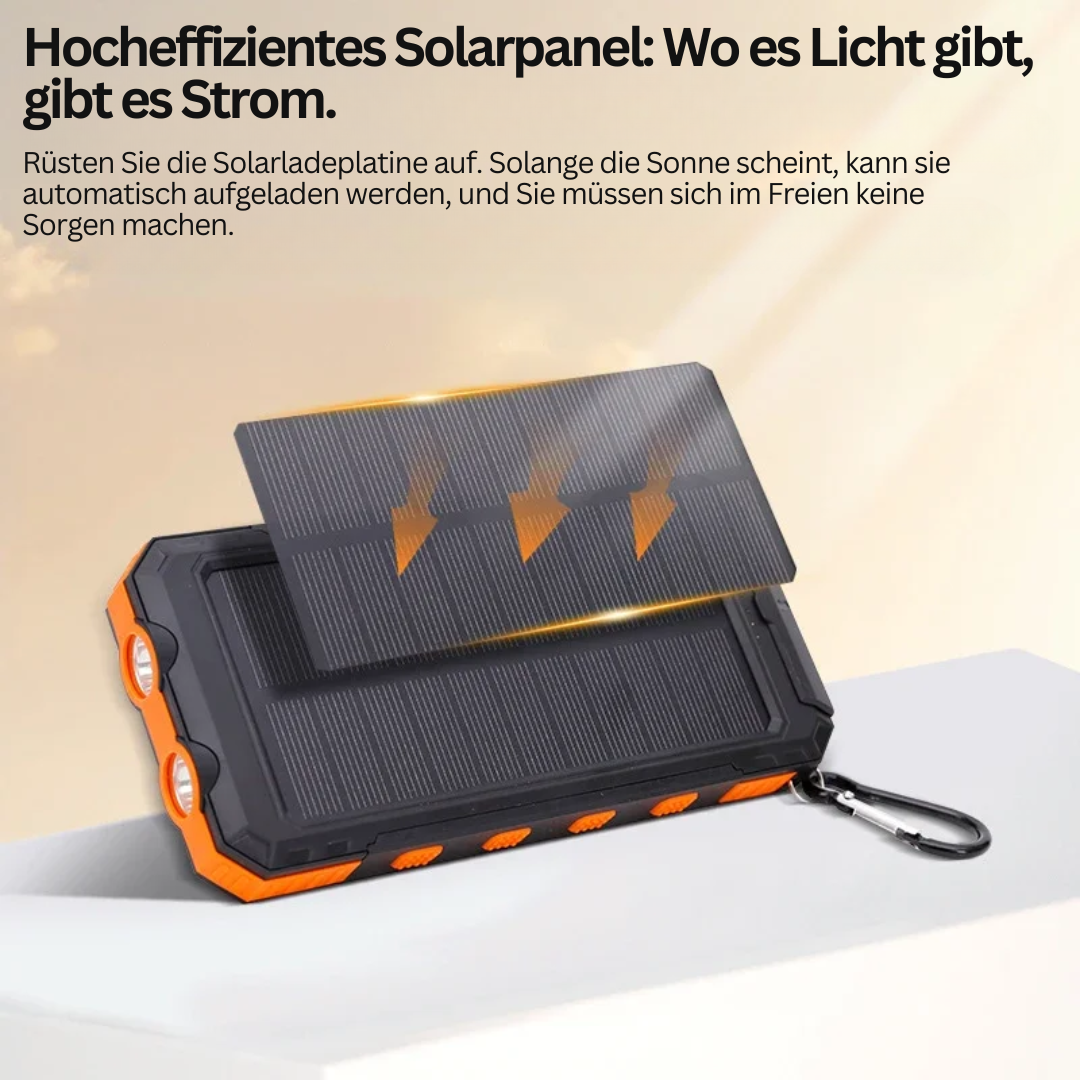 Kraftbank med Ficklampa och Solpanel 5