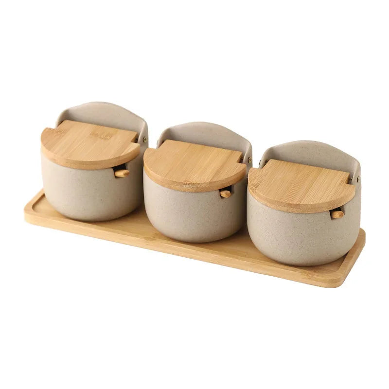 Kryddburk i Japansk Stil med Bambu Lock 6