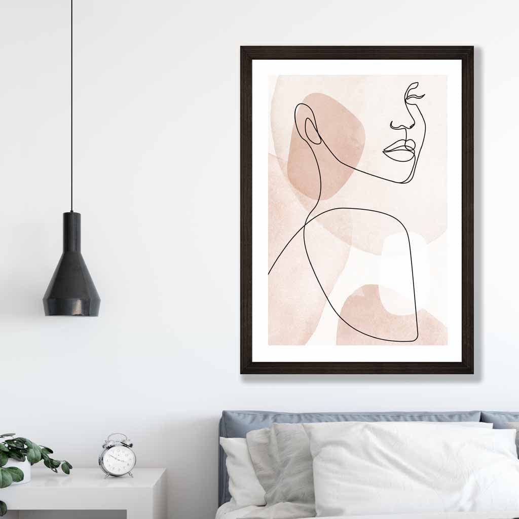 Kvinnlig Ansiktskonstaffisch Abstrakt Design 3
