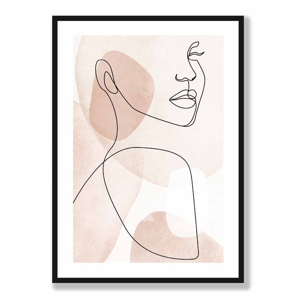 Kvinnlig Ansiktskonstaffisch Abstrakt Design 5