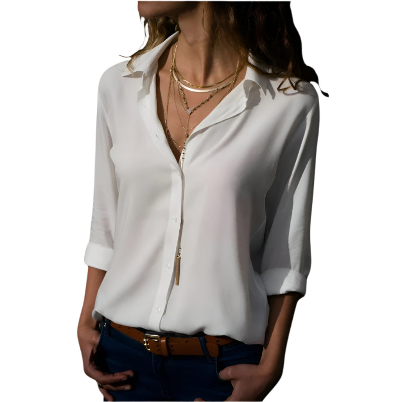 Kvinno Blus Chic och Tidlös 0