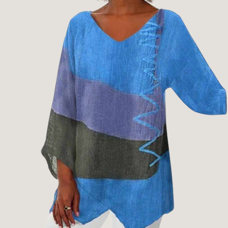 Kvinno Blus Flödig Modern Design 1